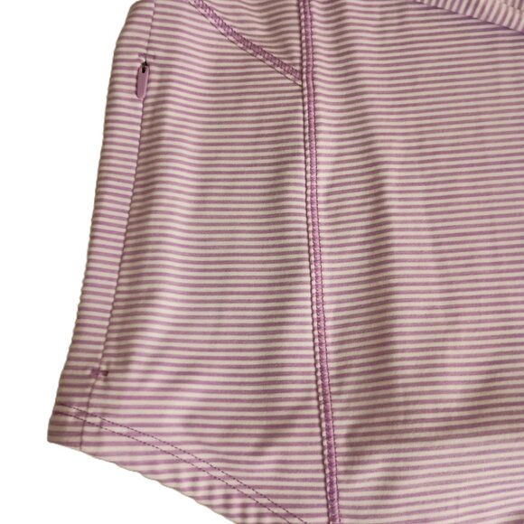 Duluth Trading Co Purple/White Stripe Workout Exercise Shirt Women’s Size L EUC - Picture 8 of 14